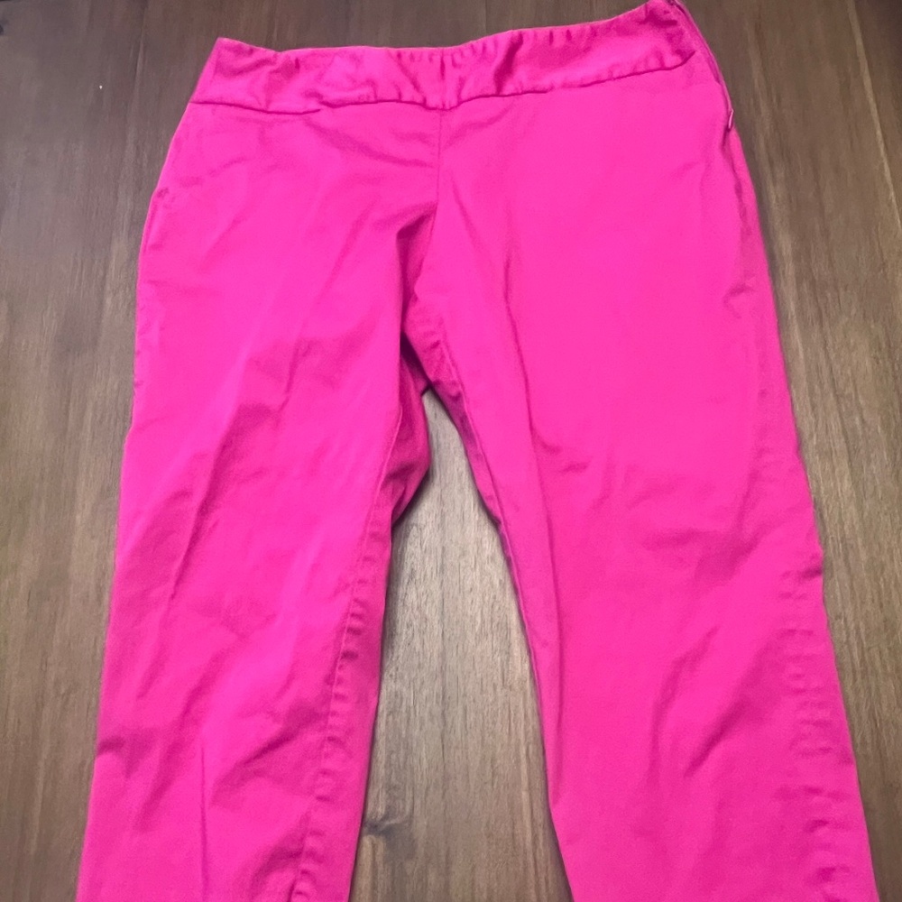 Hot pink capri pants